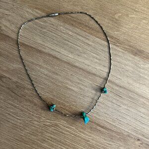 Silver and turquoise necklace